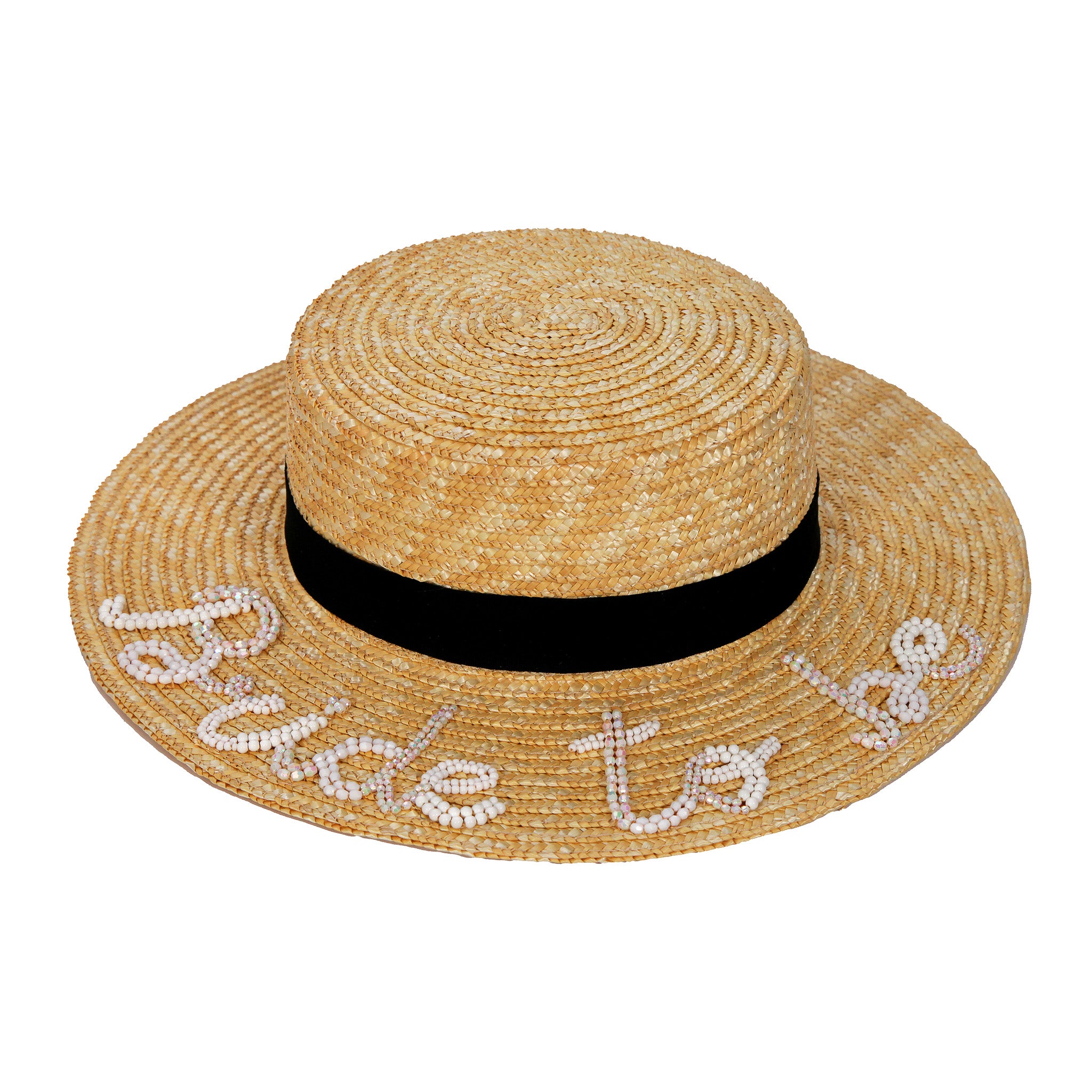 Canotier personnalisé mariée