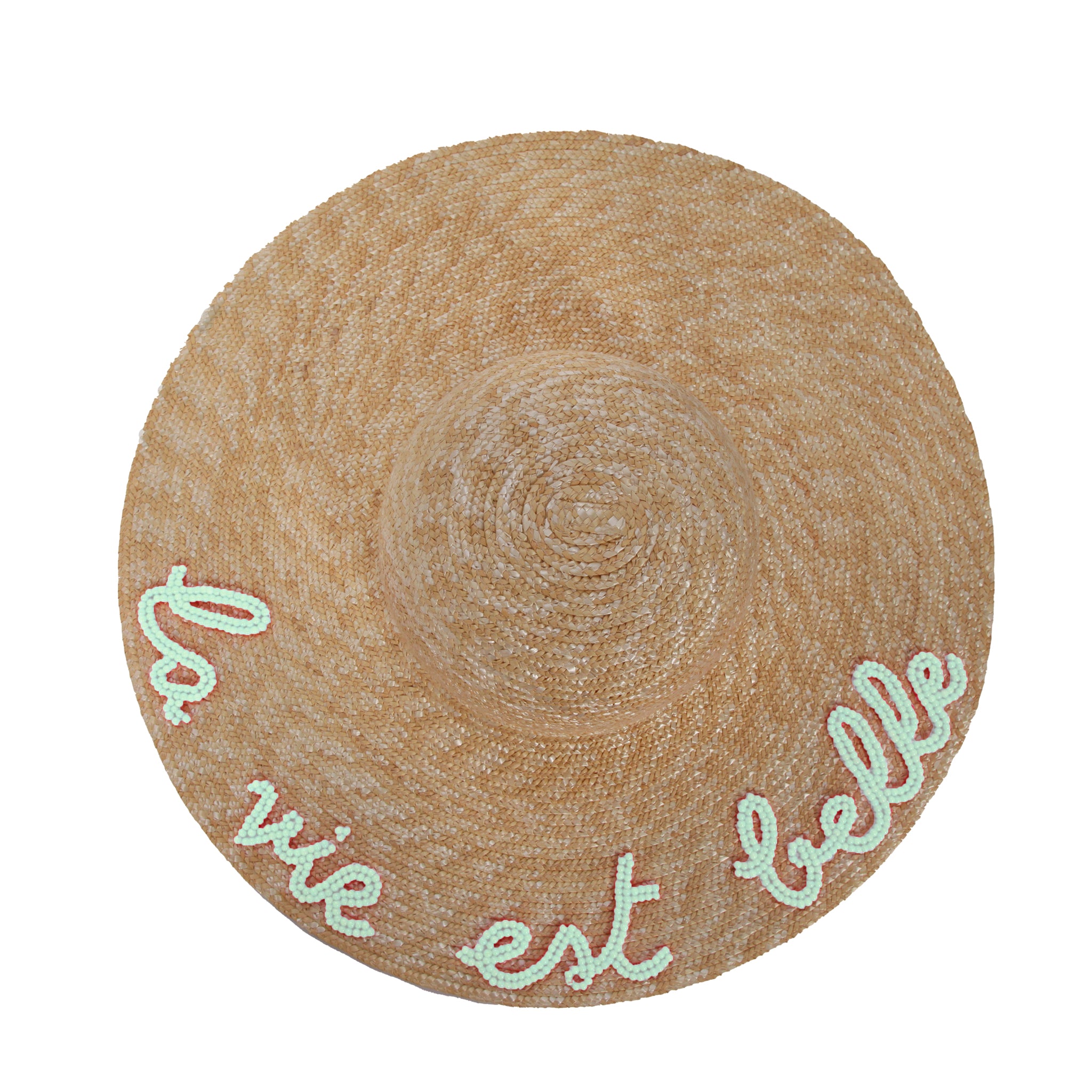 CHAPEAU À BORD LARGE PERSONNALISÉ - MARINE BLANC