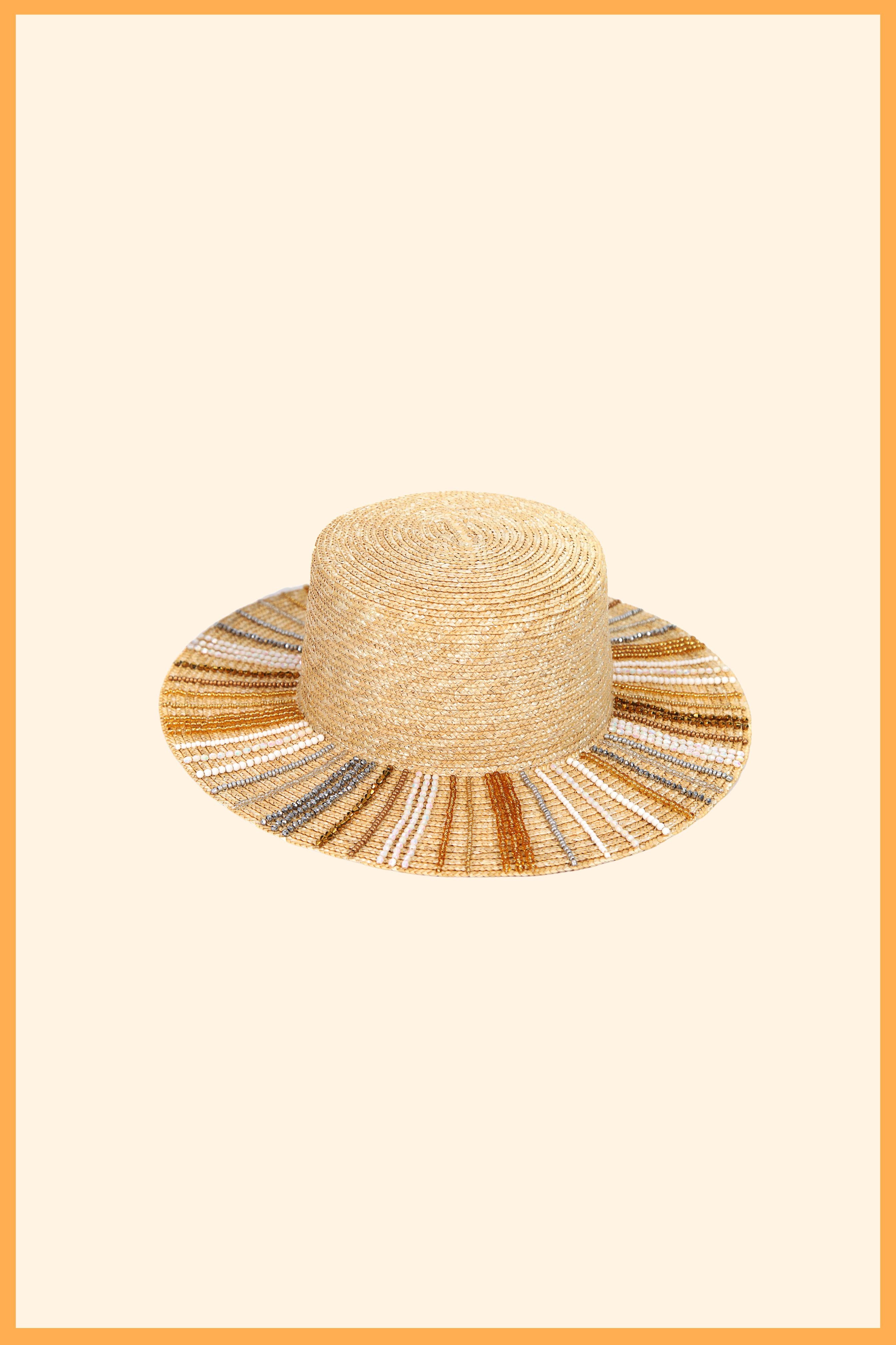 SANA CUSTOM LIGHTWEIGHT STRAW CANOTIER HAT