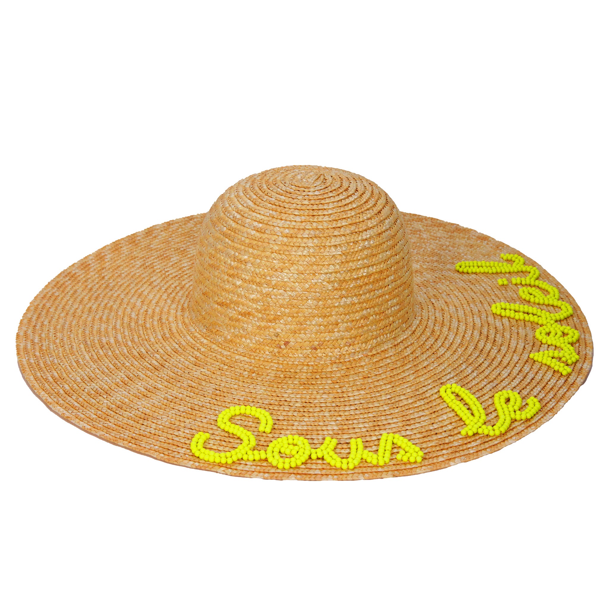 CHAPEAU À BORD LARGE PERSONNALISÉ ROSE - LUCE