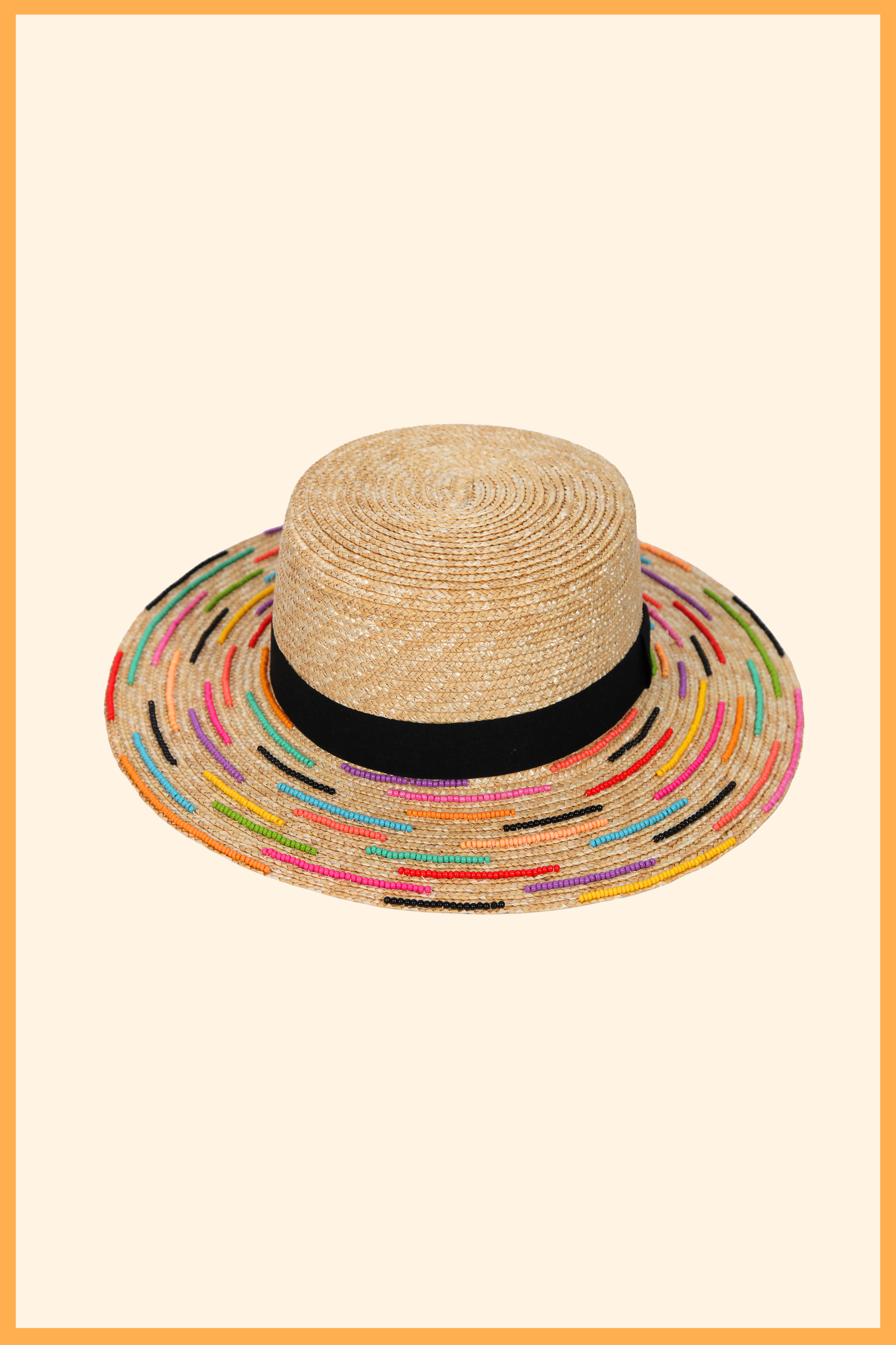 FIESTA PLAYA CUSTOM LIGHTWEIGHT STRAW CANOTIER HAT