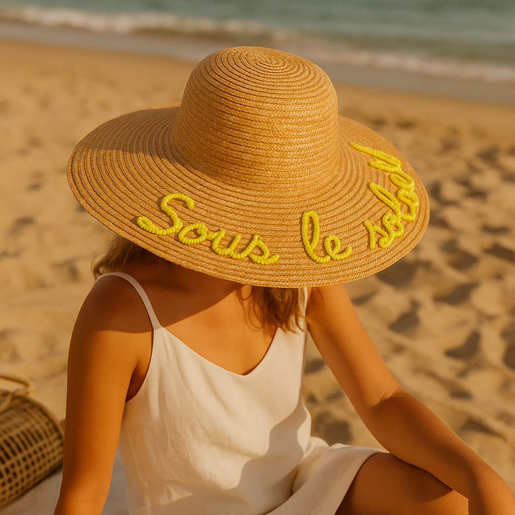 CHAPEAU À BORD LARGE PERSONNALISÉ - LUCE
