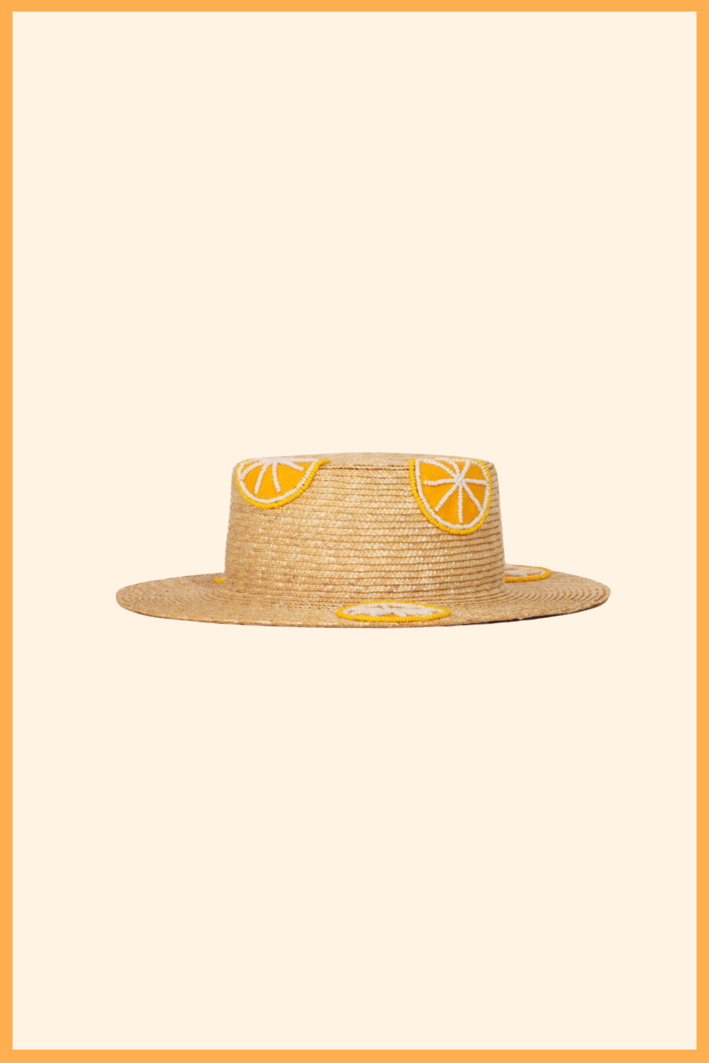 CANOTIER EN PAILLE 5 BRODERIES FRUITS - CASTA