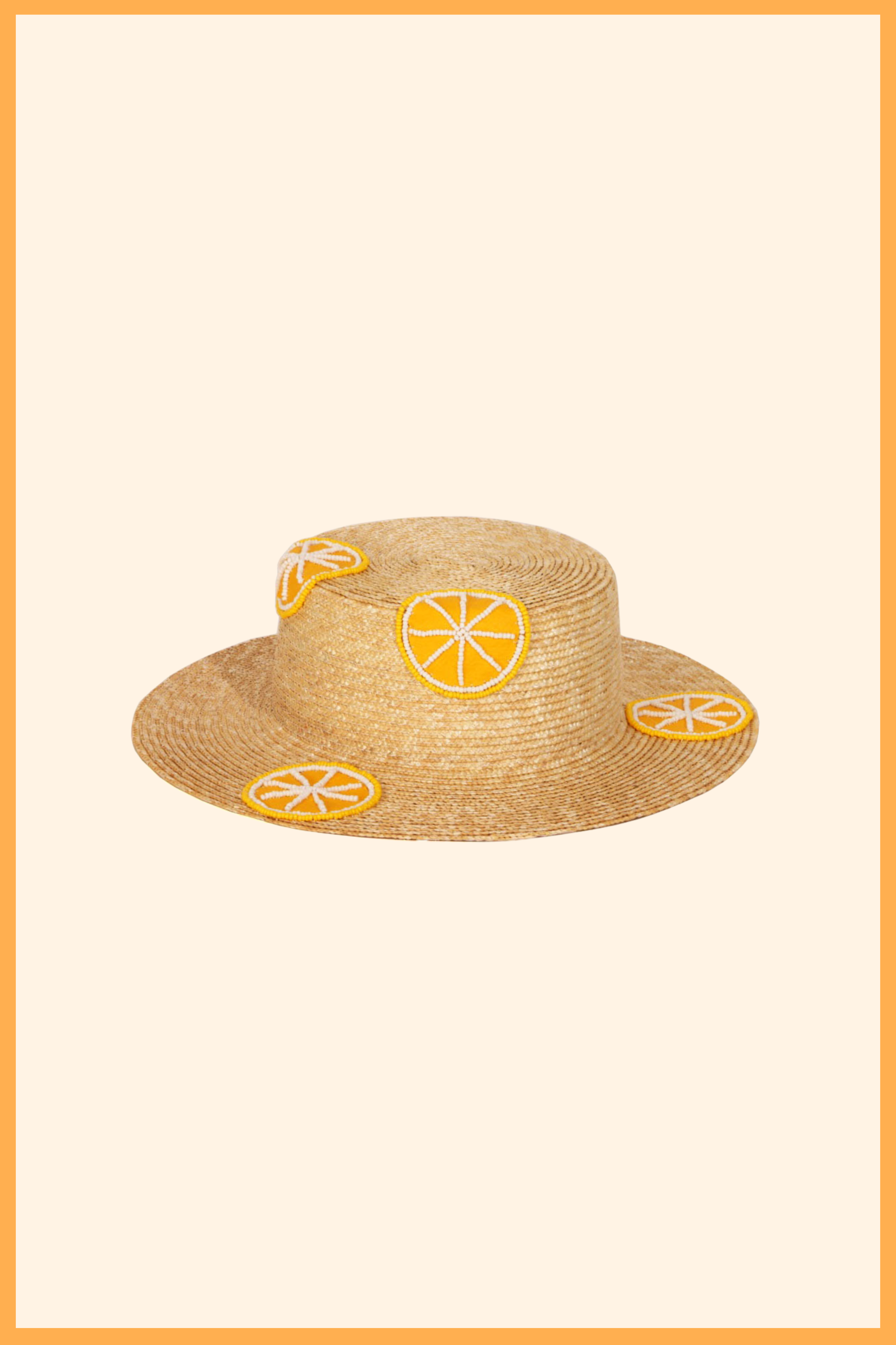 CANOTIER EN PAILLE 5 BRODERIES FRUITS - CASTA
