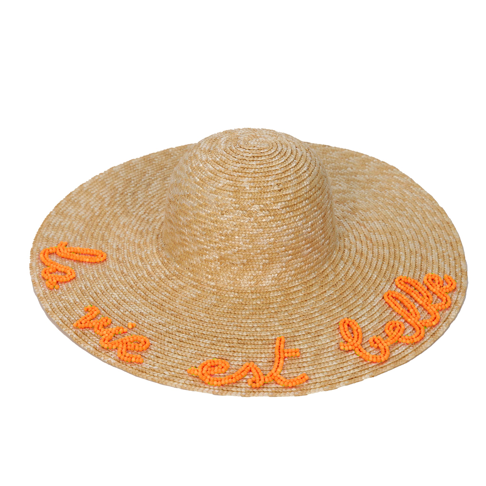 CHAPEAU À BORD LARGE PERSONNALISÉ - MARINE ROSE
