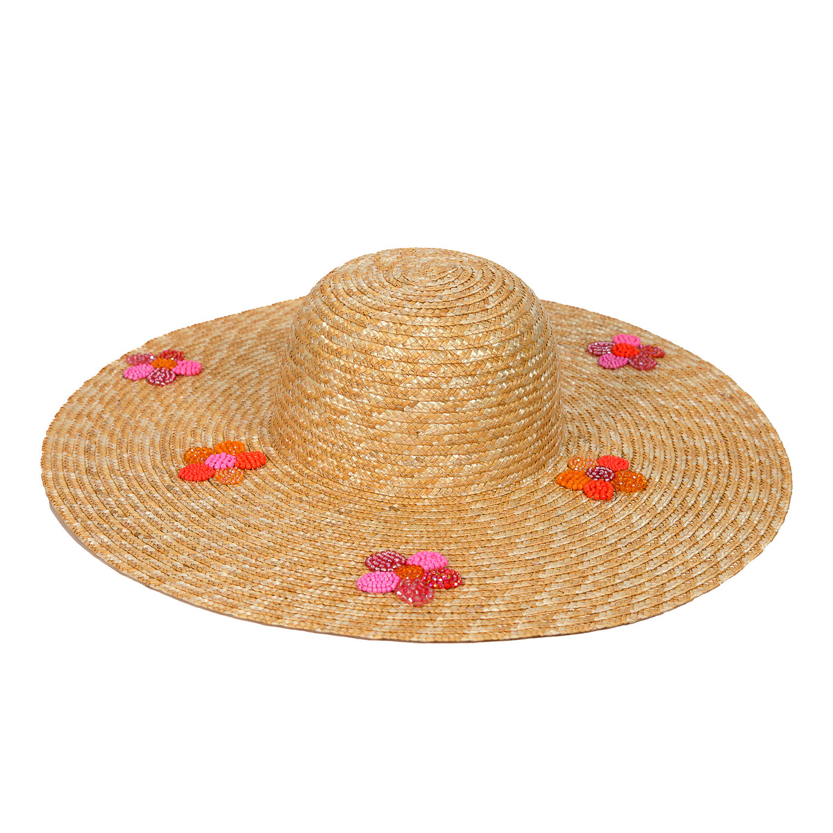 CHAPEAU À BORD LARGE AVEC FLEURS BRODÉS - PALOMA