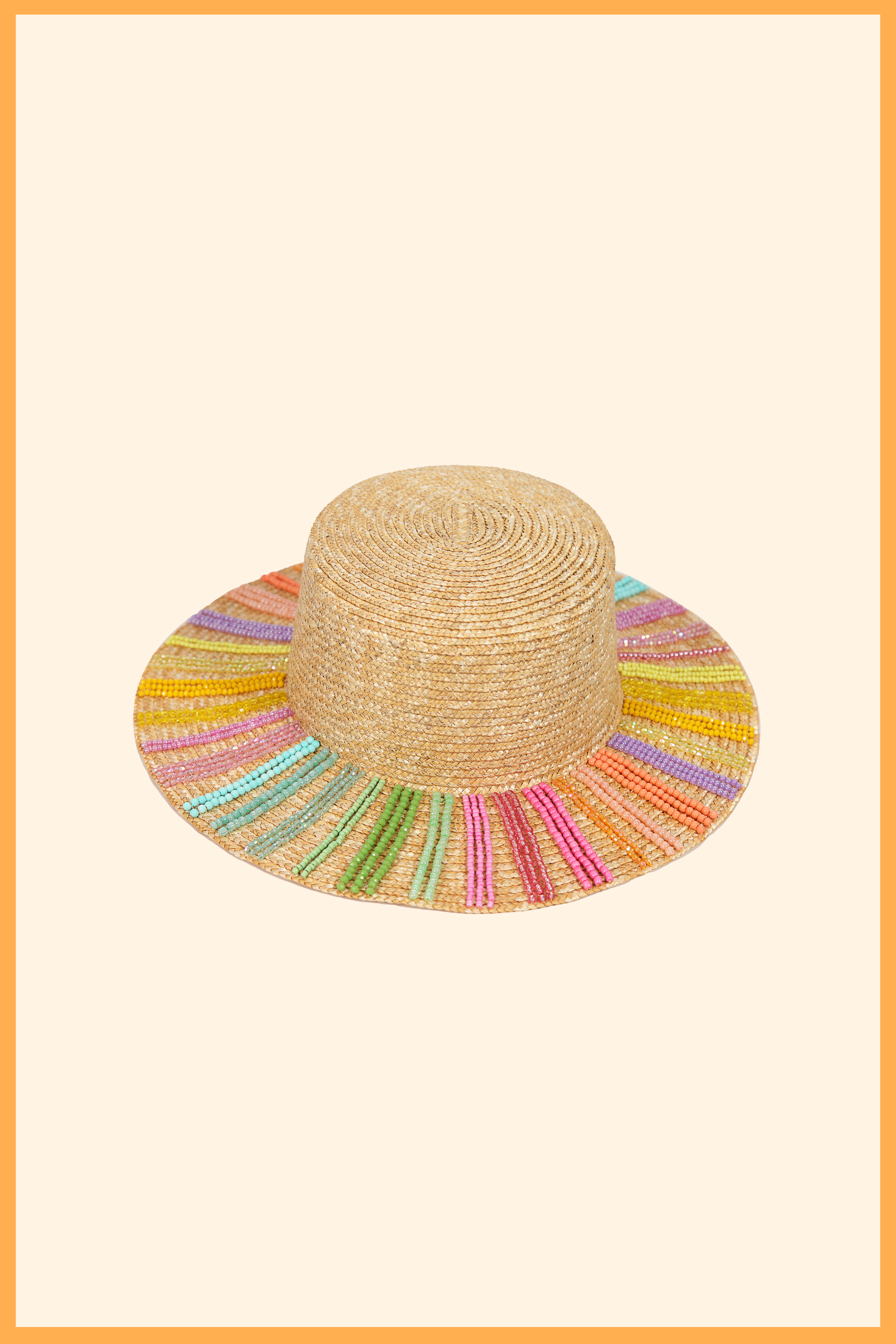 CANOTIER PERSONNALISÉ EN PAILLE LÉGÈRE SABLE ROSE