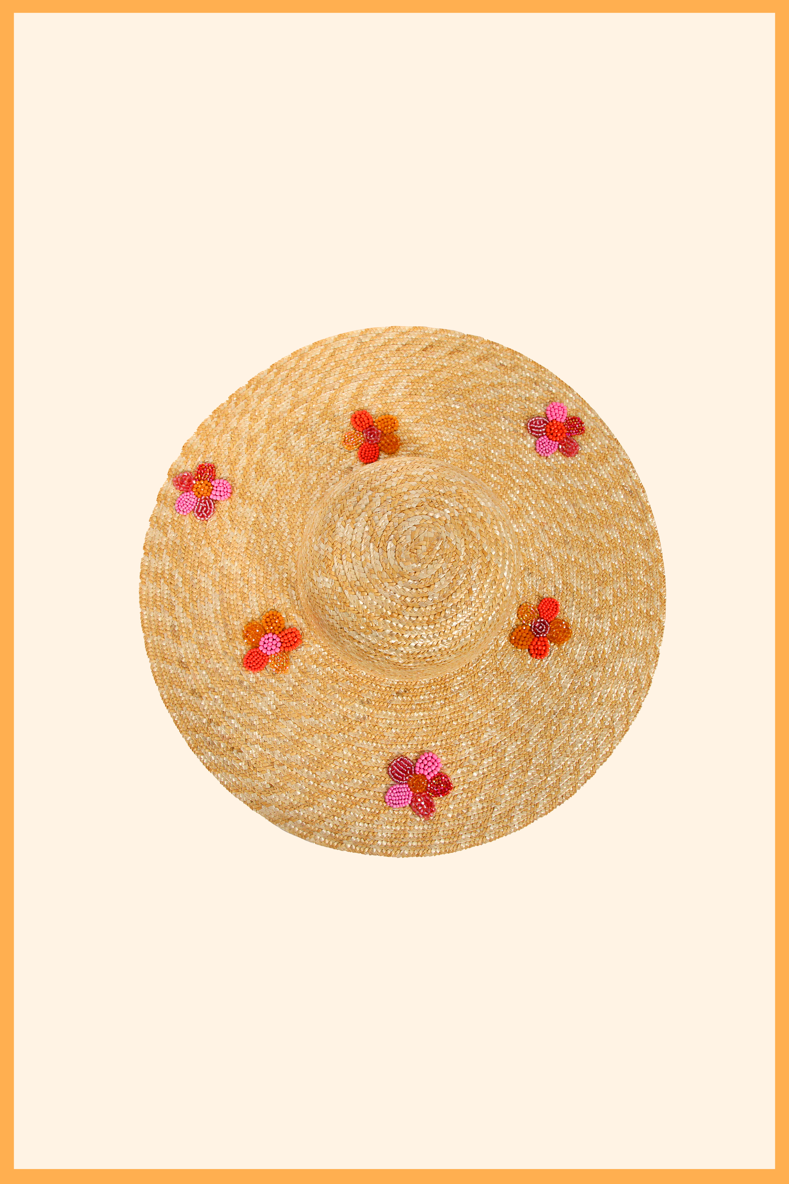 CHAPEAU À BORD LARGE AVEC FLEURS BRODÉS - PALOMA