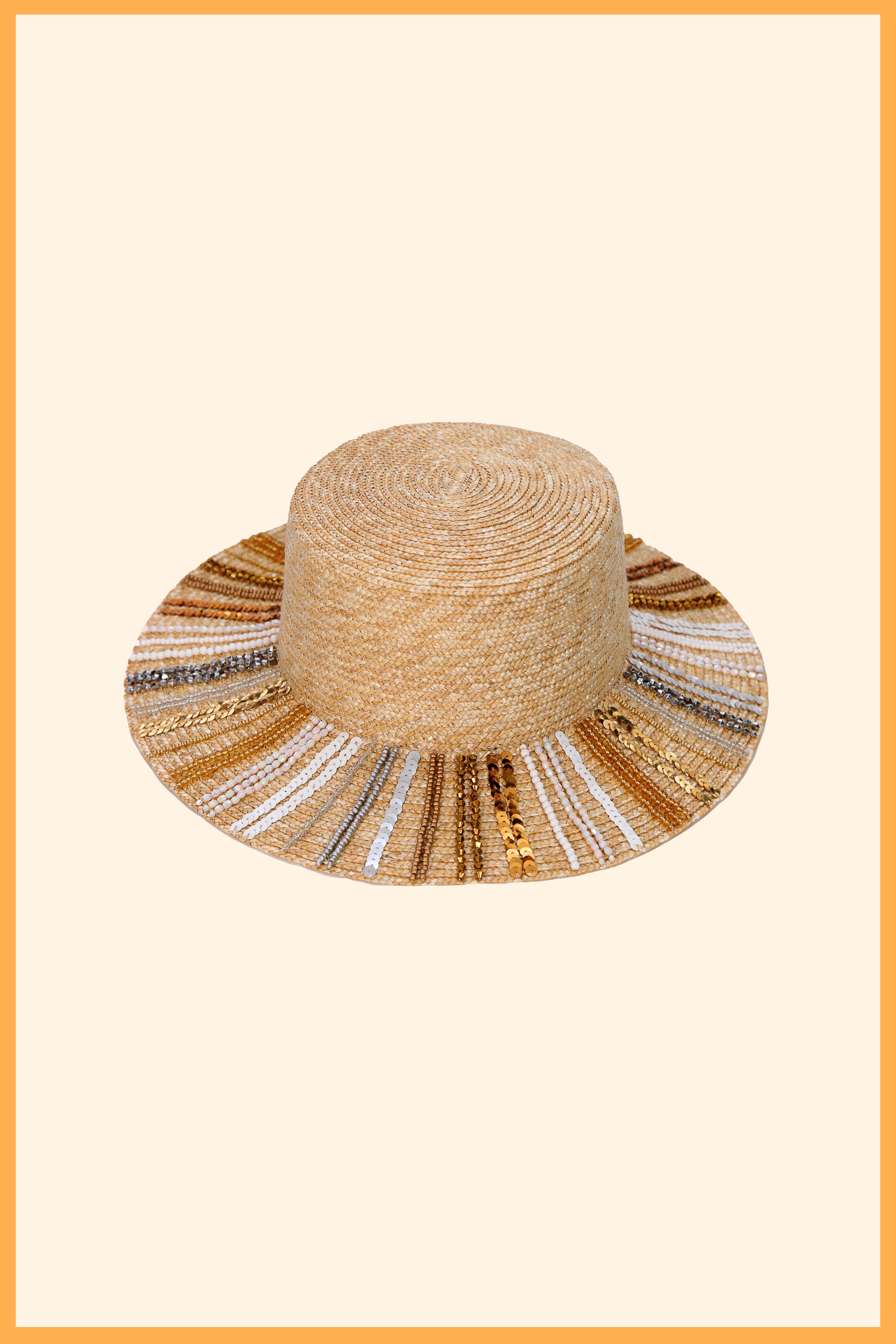 CHAPEAU DE PAILLE FORME CANOTIER MAHANA