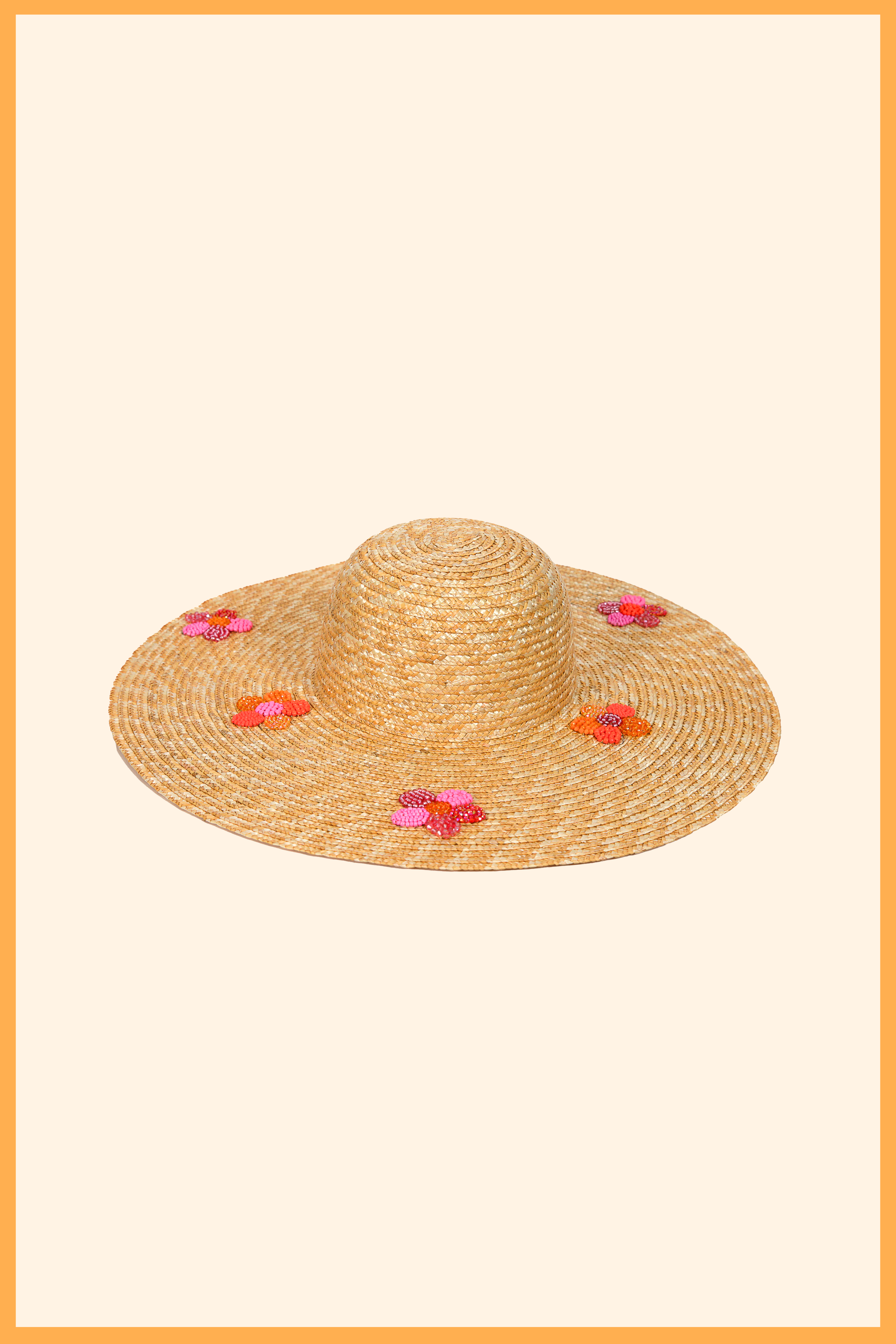 CHAPEAU À BORD LARGE AVEC FLEURS BRODÉS - PALOMA