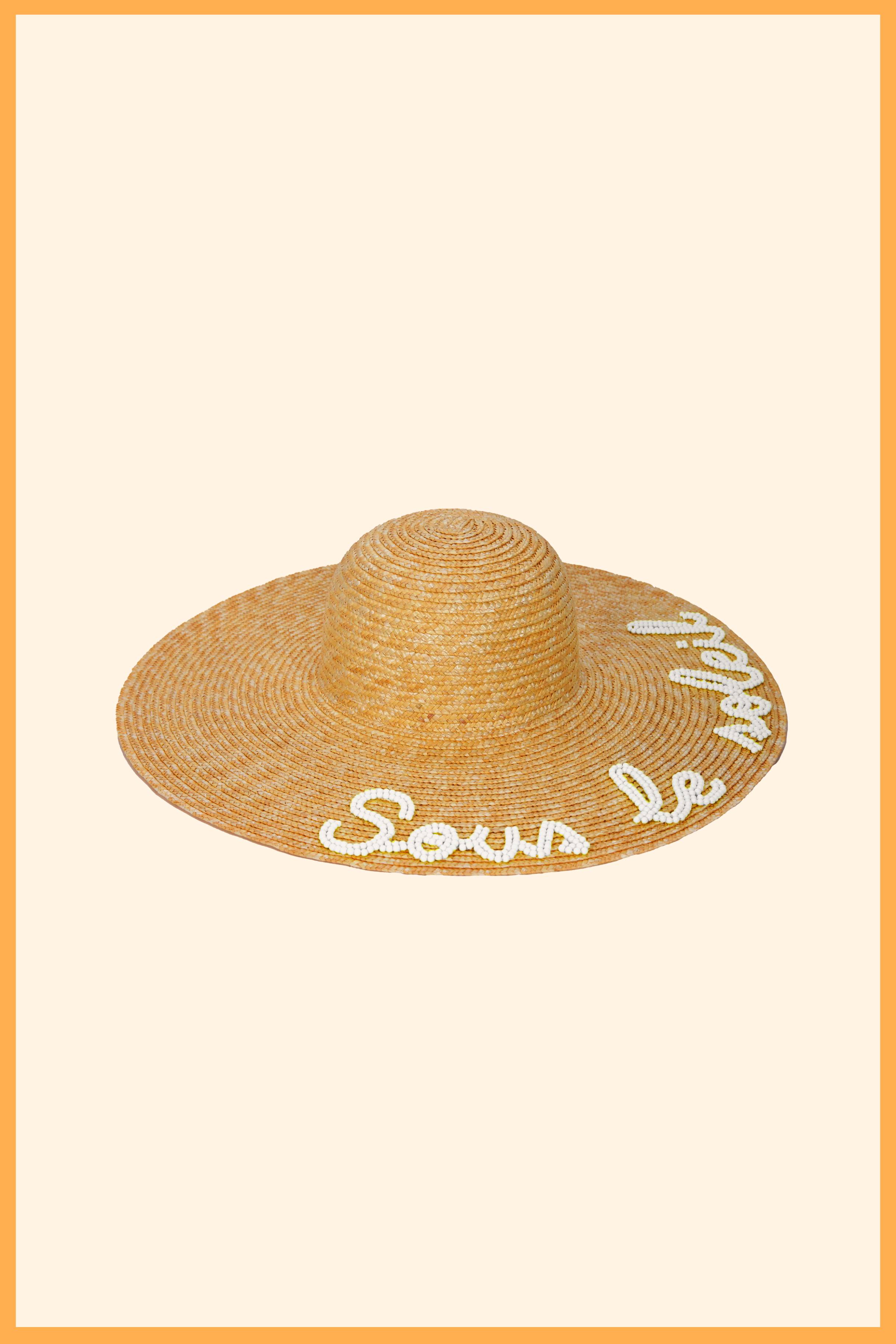 CHAPEAU À BORD LARGE PERSONNALISÉ BLANC  - LUCE