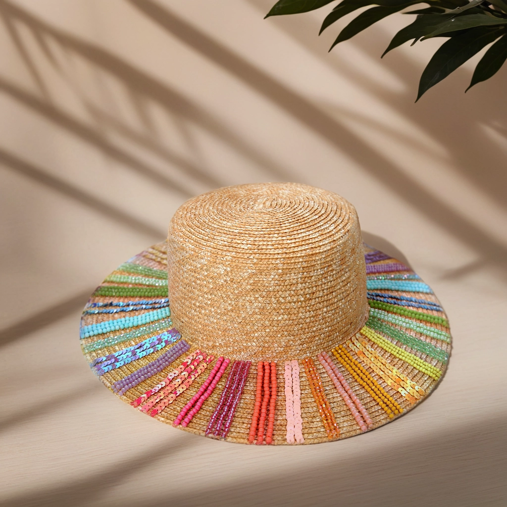 CANOTIER PERSONALISÉ EN PAILLE LÉGÈRE ESPANOLA